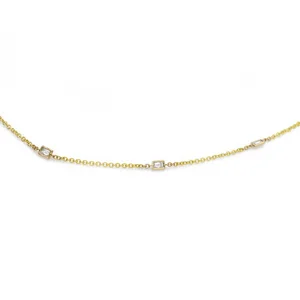 アクセサリー YON Essence Baguette Necklace 0.1 ct Essence Baguette Necklace 0.1ct – YON (ヨン）| 公式
